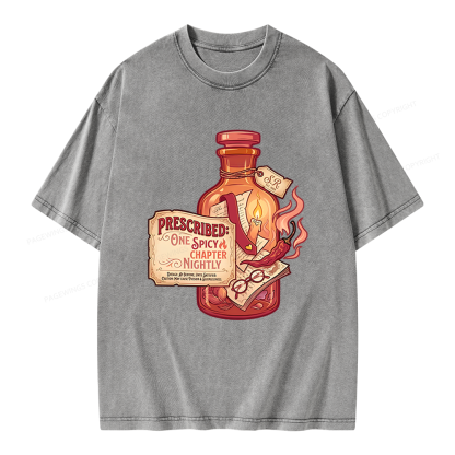 Pagewings One Spicy Chapter Nightly Unisex Washed T-shirt