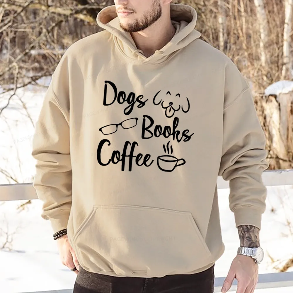 Pagewings Dogs Books Coffee Unisex Classic Hoodie
