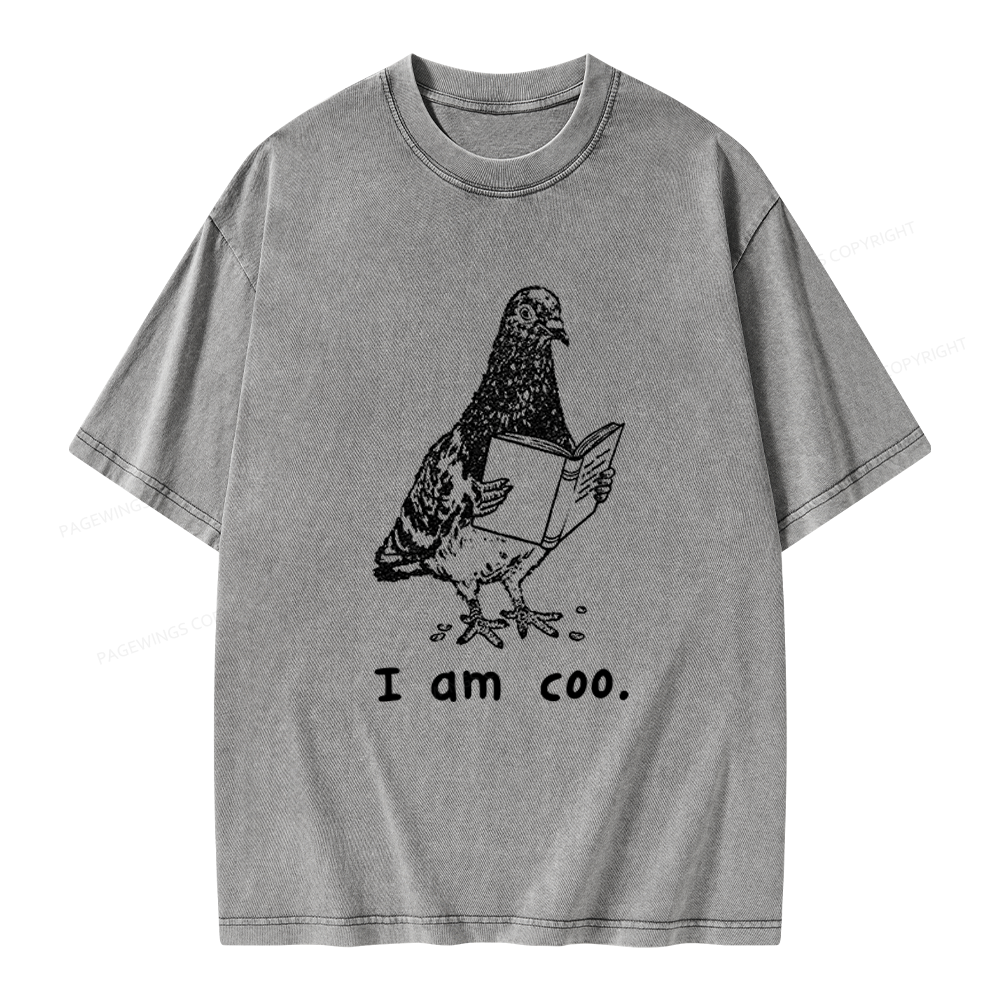 Pagewings I Am Coo Unisex Washed T-shirt