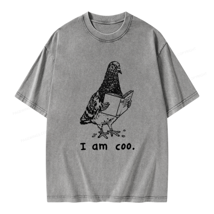 Pagewings I Am Coo Unisex Washed T-shirt