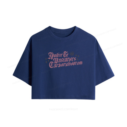 Pagewings Don't Let the Bastards Grind You Down Women Crop Tops