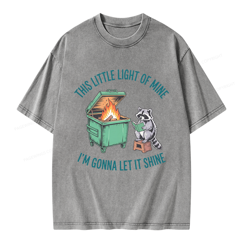 Pagewings This Little Light Of Mine Unisex Washed T-shirt