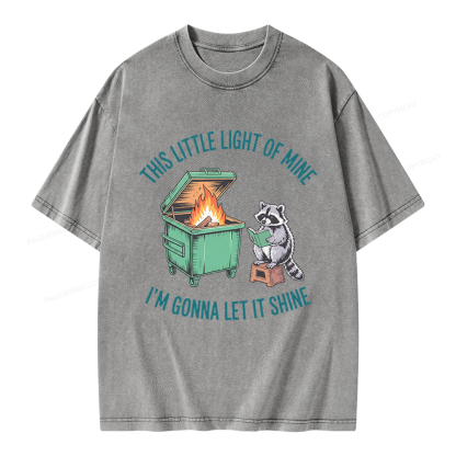 Pagewings This Little Light Of Mine Unisex Washed T-shirt