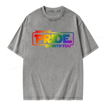 Pagewings May The Pride Be With You Unisex Washed T-shirt