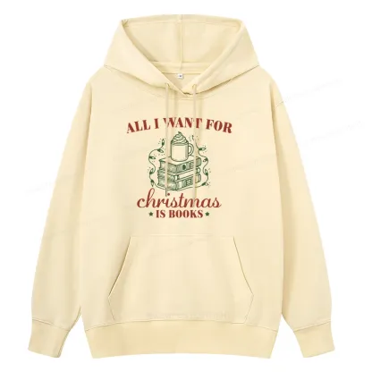 Pagewings All I Want For Christmas Is Books Unisex Classic Hoodie