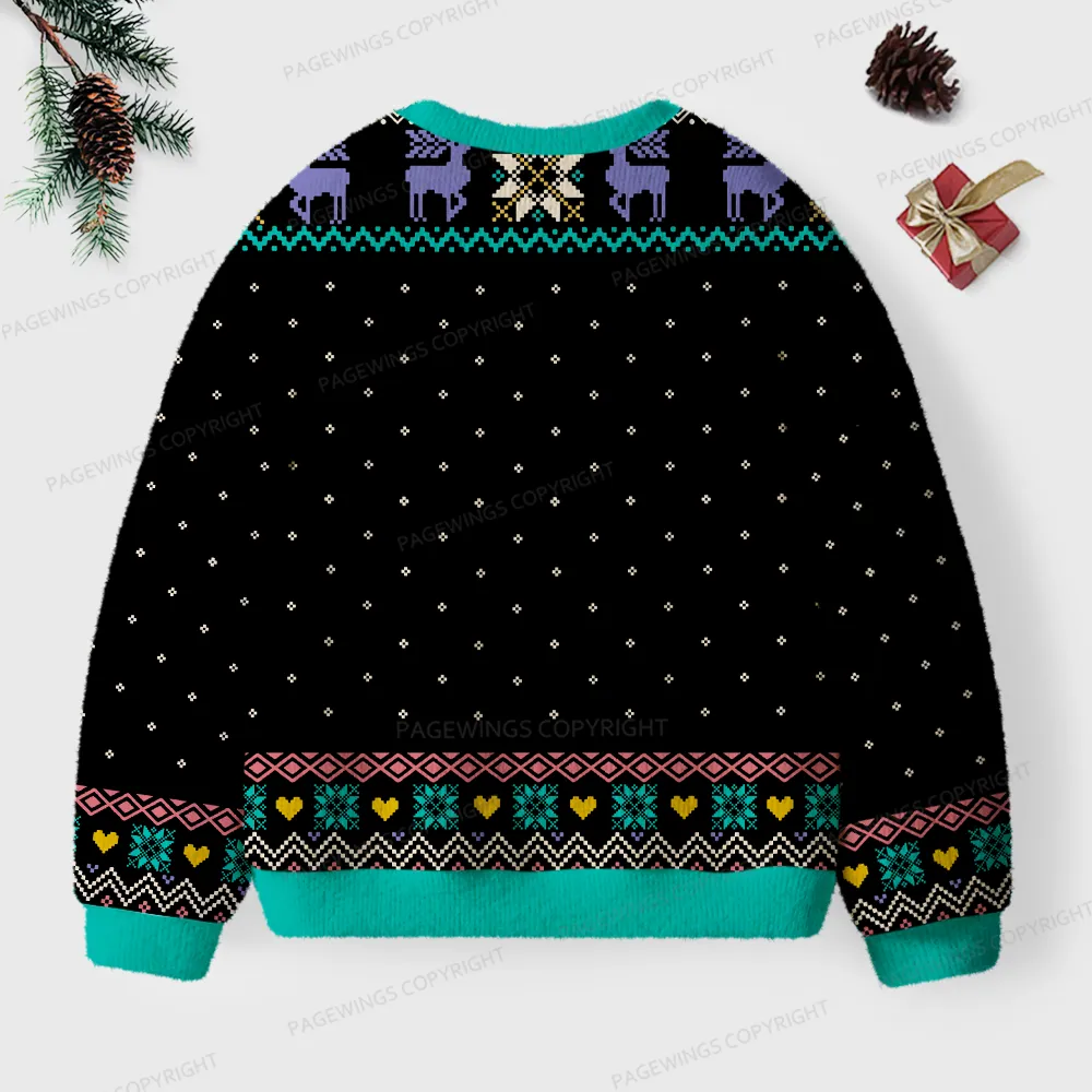 Pagewings Read Banned Books Unisex Ugly Knit Sweatshirt