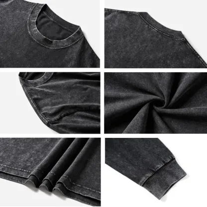 A-水洗长袖T上架模版Pagewings I'm With The Banned Unisex Washed Long Sleeve T-shirt