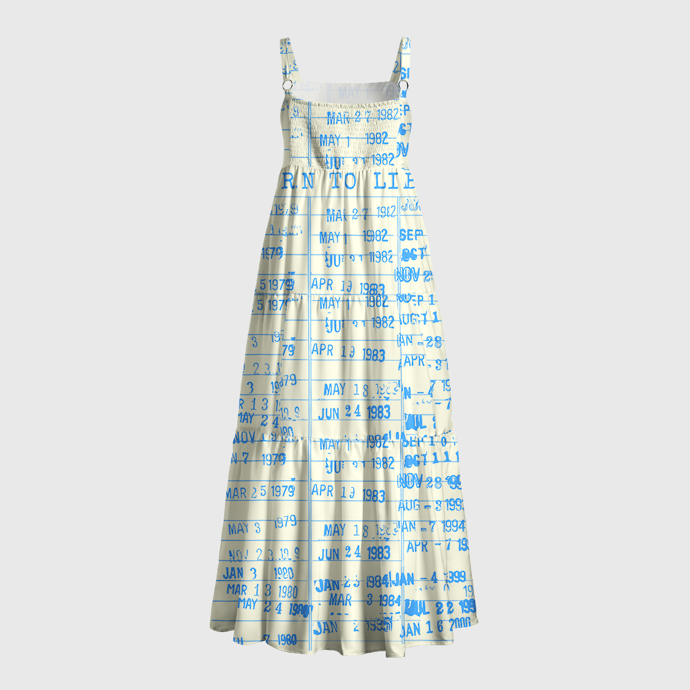 Pagewings Square Neck Library Due Date  Maxi Dress