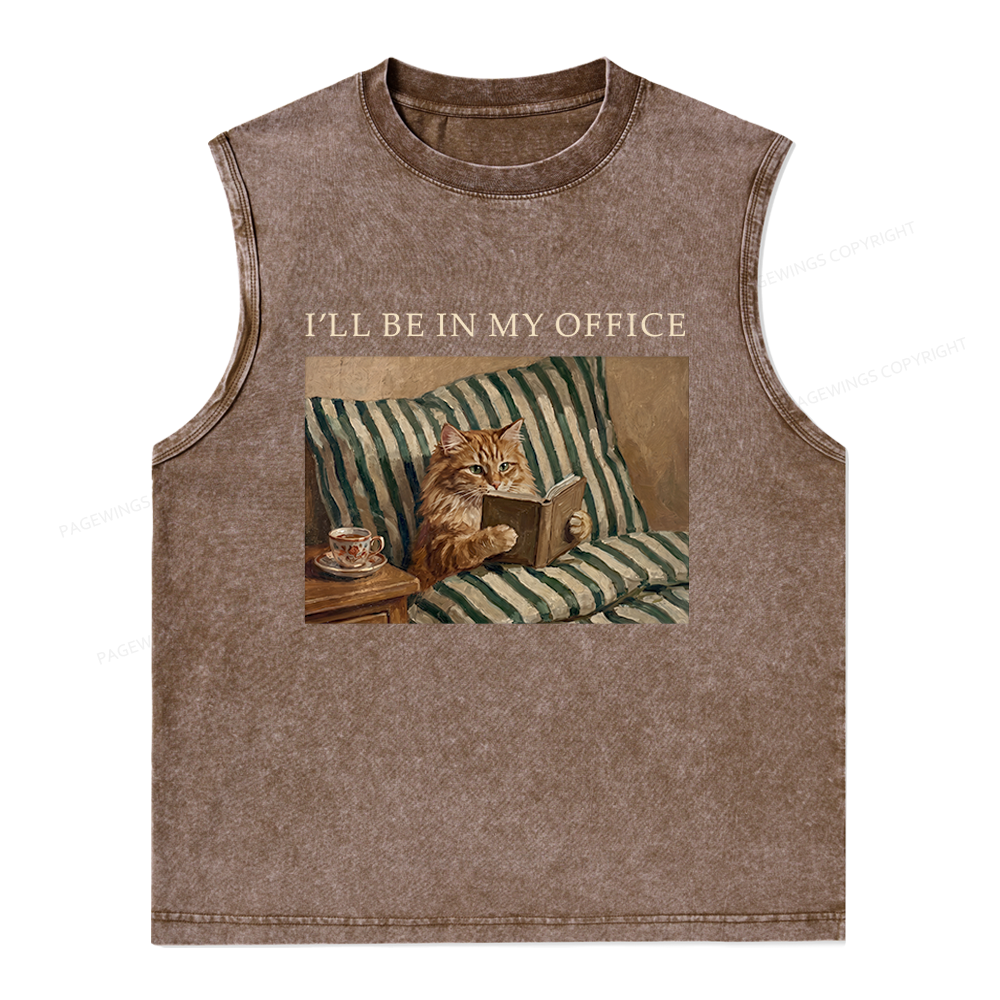 Pagewings Funny Book Lover Unisex Washed Tank Top