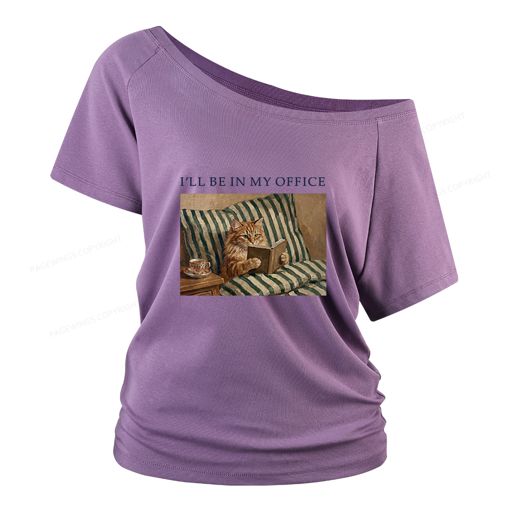 Pagewings Funny Book Lover Women Off Shoulder T-shirts