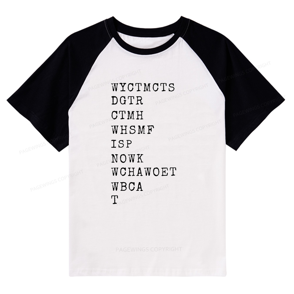 Pagewings Will You Come To My Cottage Raglan T-shirt