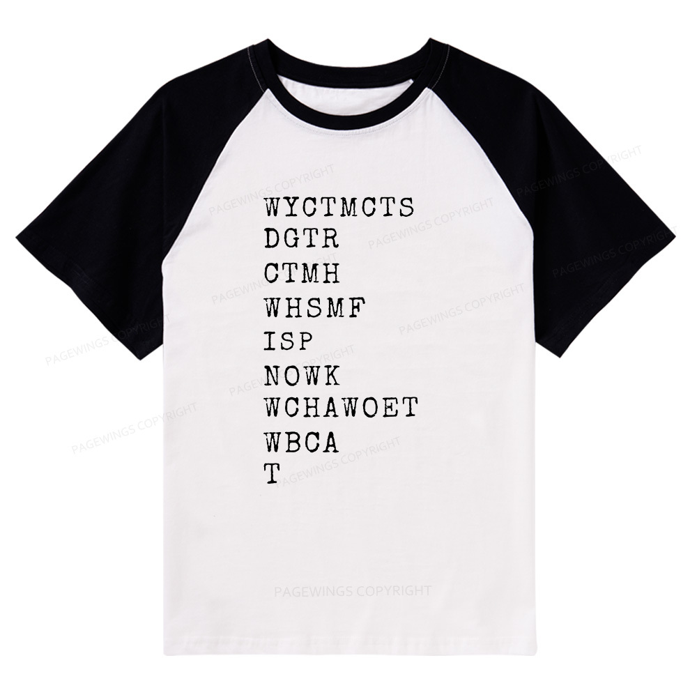 Pagewings Will You Come To My Cottage Raglan T-shirt