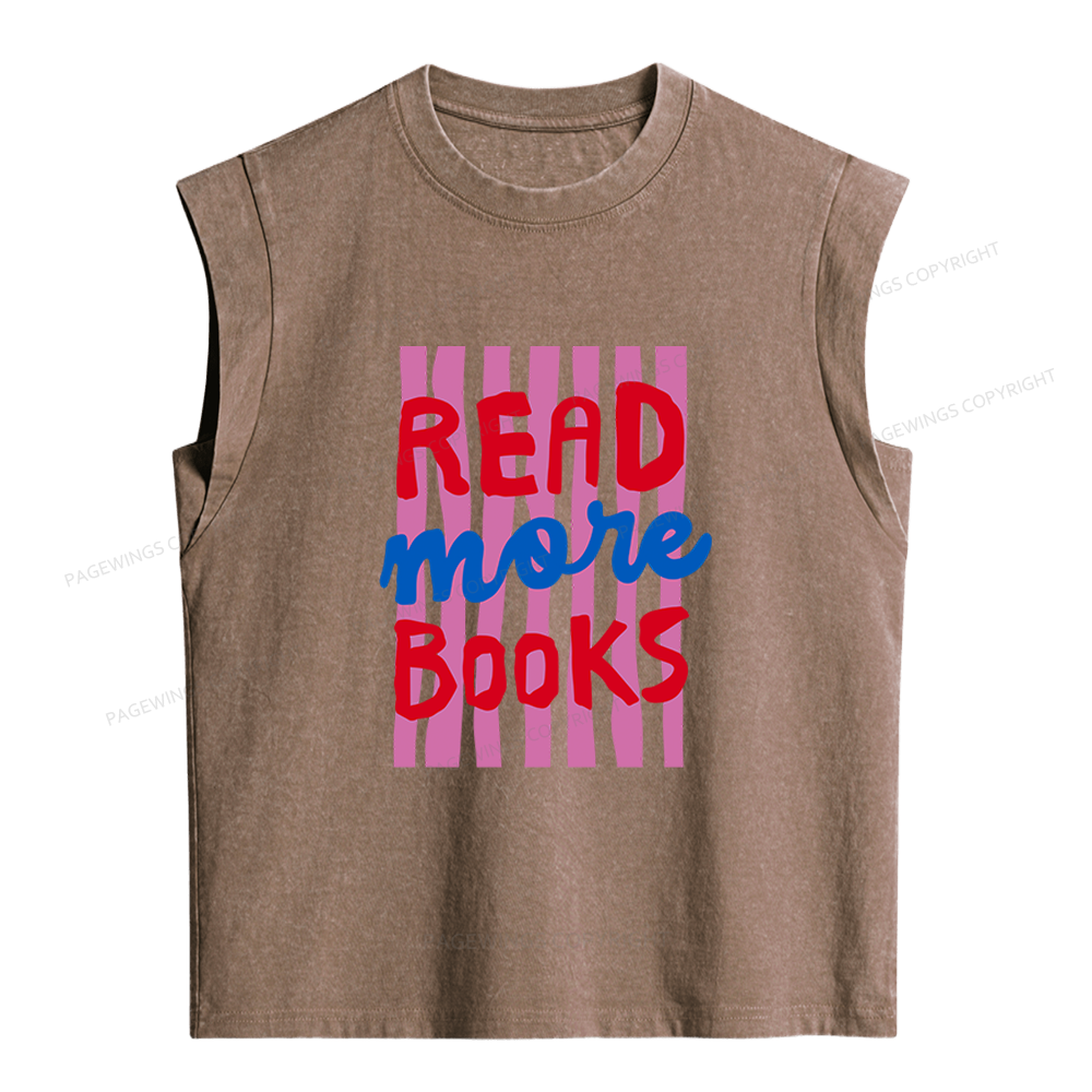 Pagewings Read More Books Women's Washed Tank Top