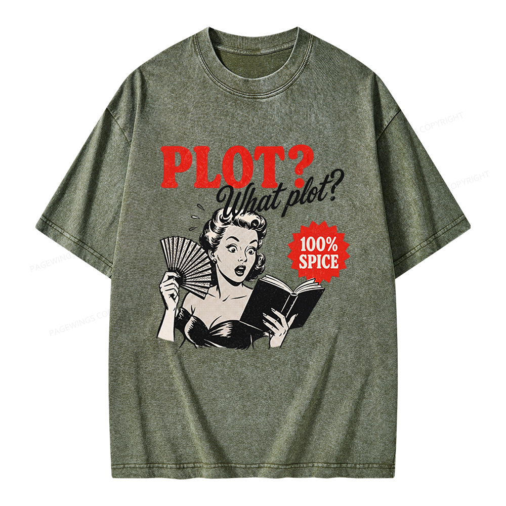 Pagewings What Plot Unisex Washed T-shirt