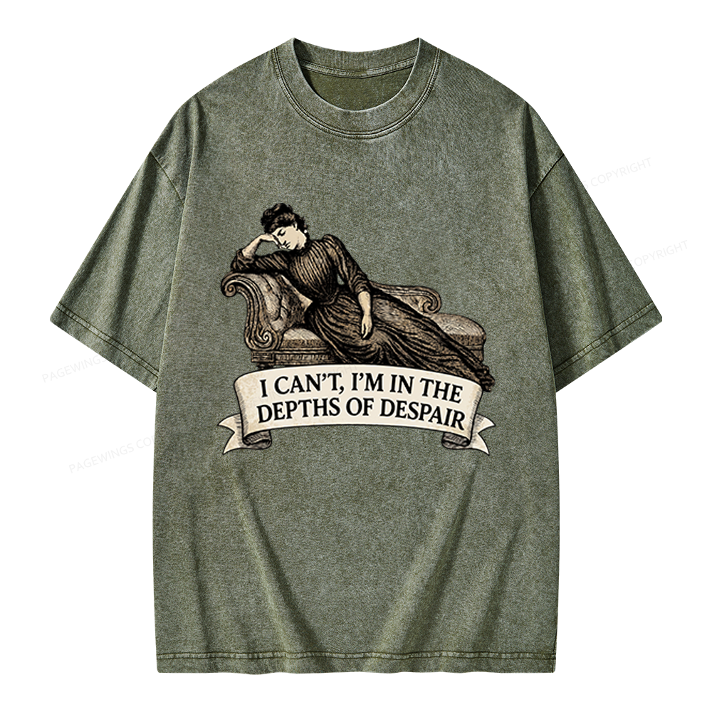 Pagewings I’m In The Depths Of Despair Unisex Washed T-shirt