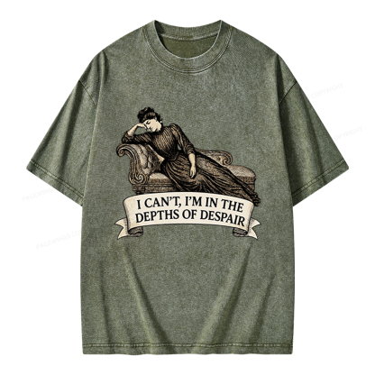Pagewings I’m In The Depths Of Despair Unisex Washed T-shirt