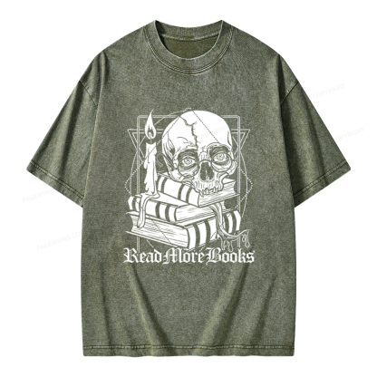 Pagewings Read More Books Unisex Washed T-shirt