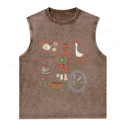 Pagewings Book Lover Unisex Washed Tank Top