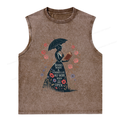 Pagewings Books Minds Unisex Washed Tank Top