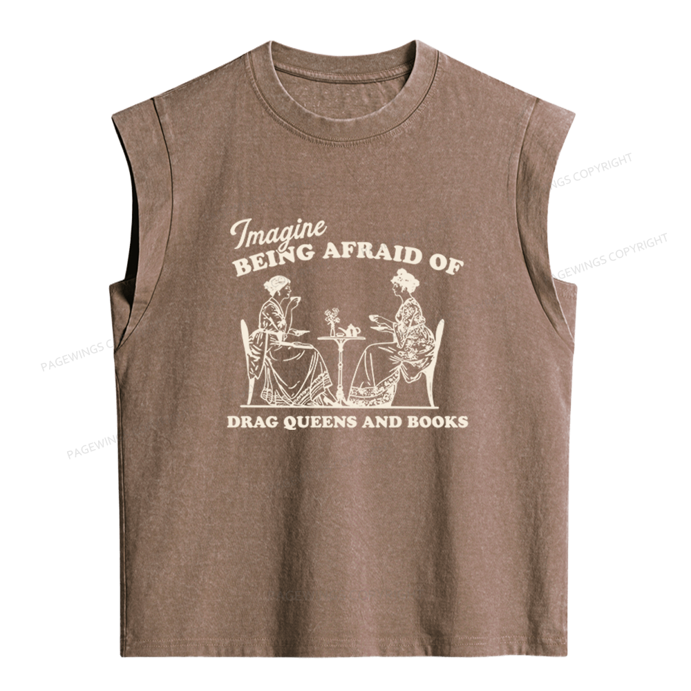 Pagewings Drag Queens Women's Washed Tank Top