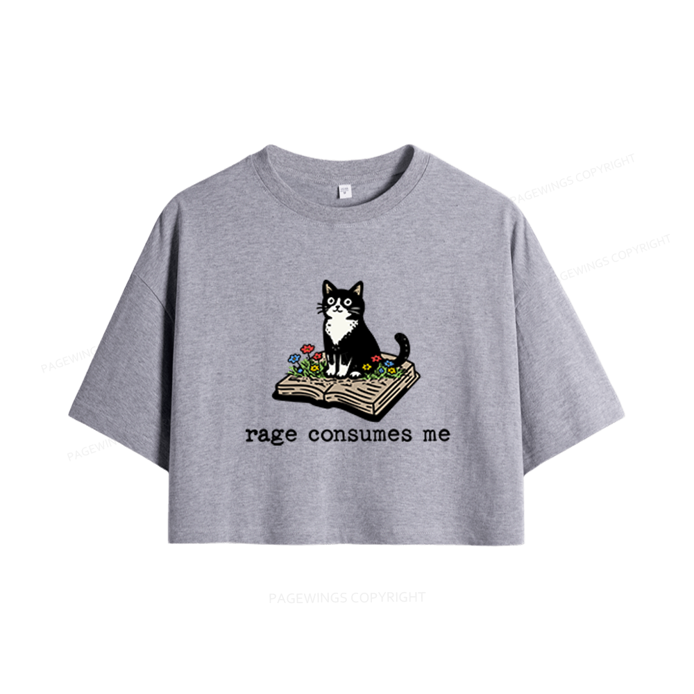 Pagewings Rage Consumes Me Women Crop Tops