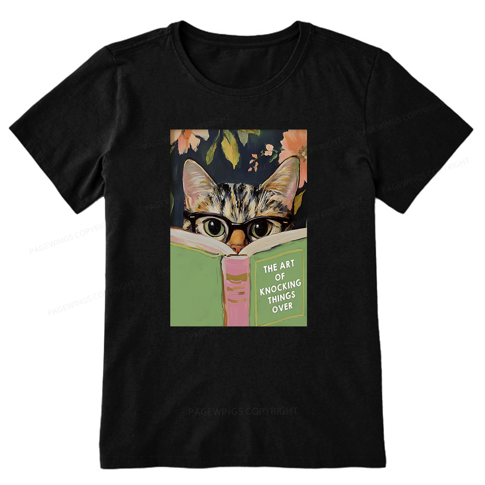 Pagewings Cat Reading Unisex Classic T-shirt
