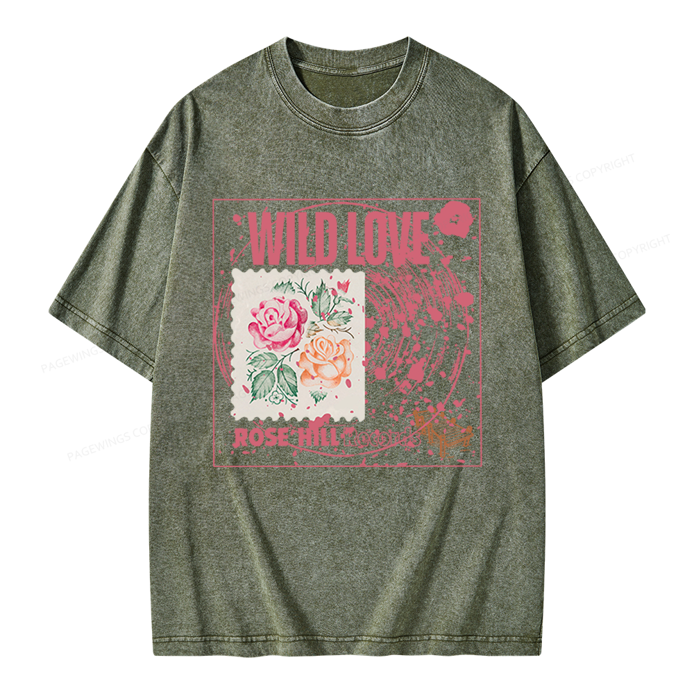 Pagewings Wild Love Unisex Washed T-shirt