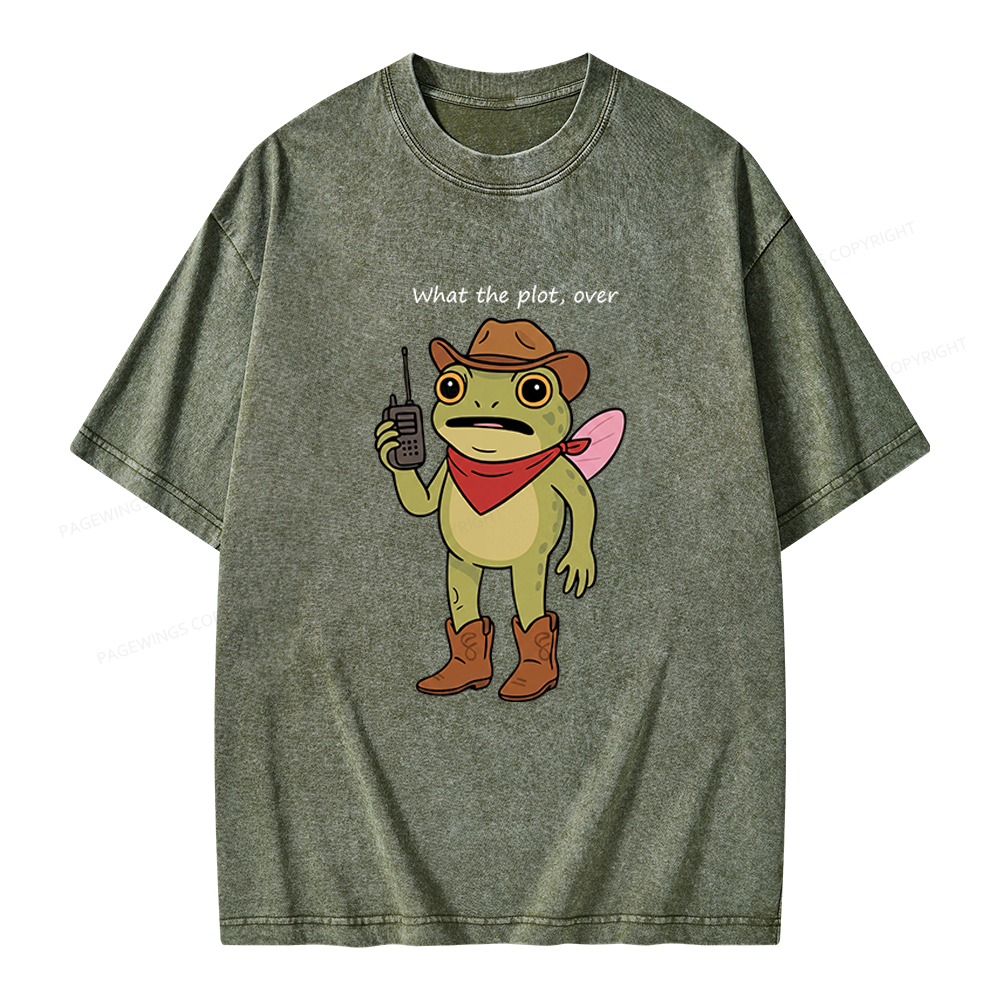 Pagewings What The Plot Unisex Washed T-shirt