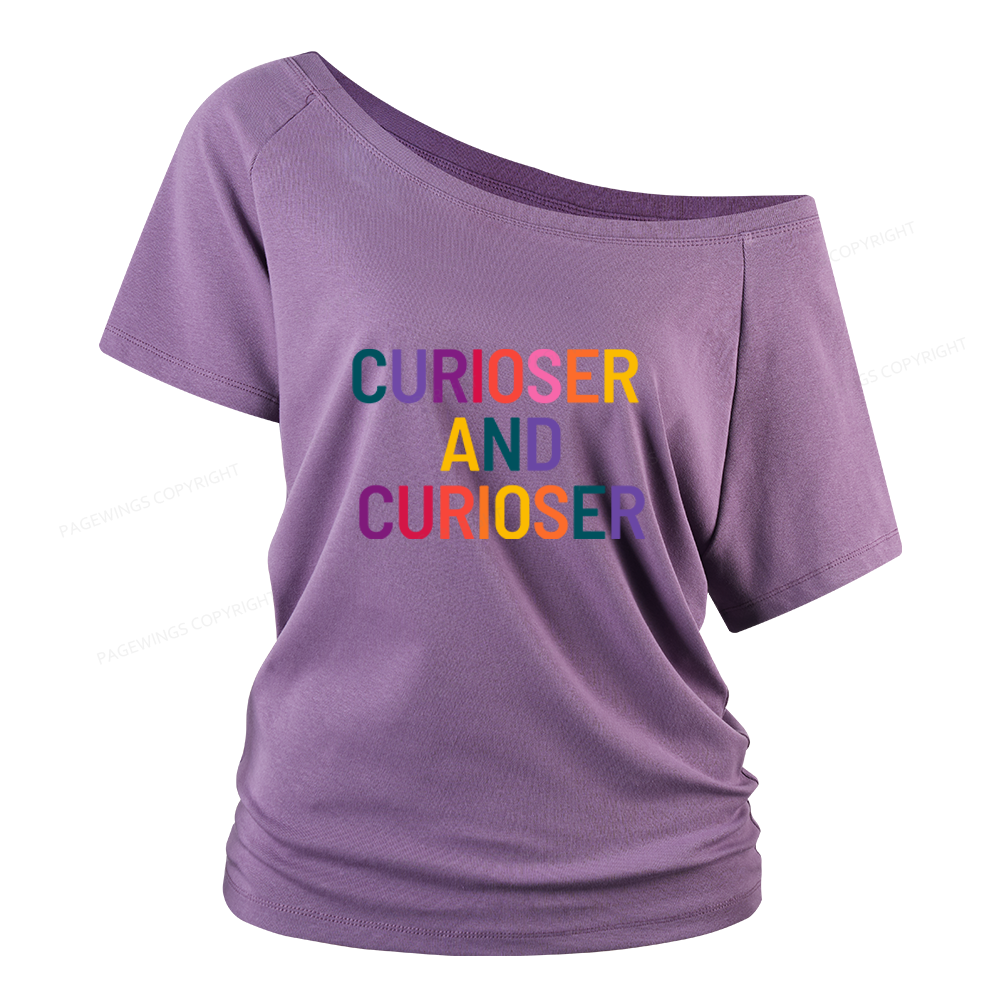 Pagewings Curioser Women Off Shoulder T-shirts