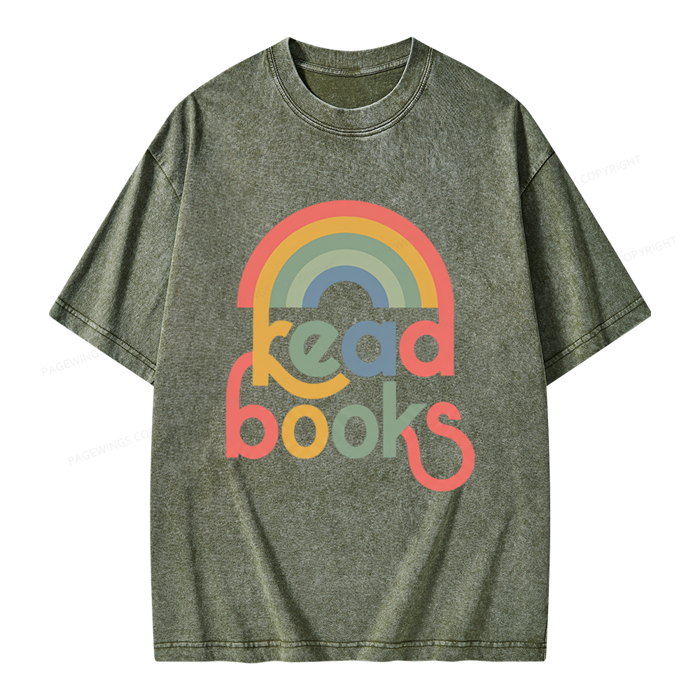 Pagewings Read Books Unisex Washed T-shirt