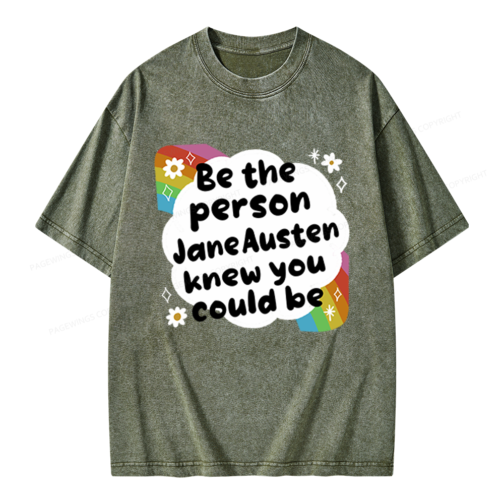 Pagewings Custom Author Name Unisex Washed T-shirt