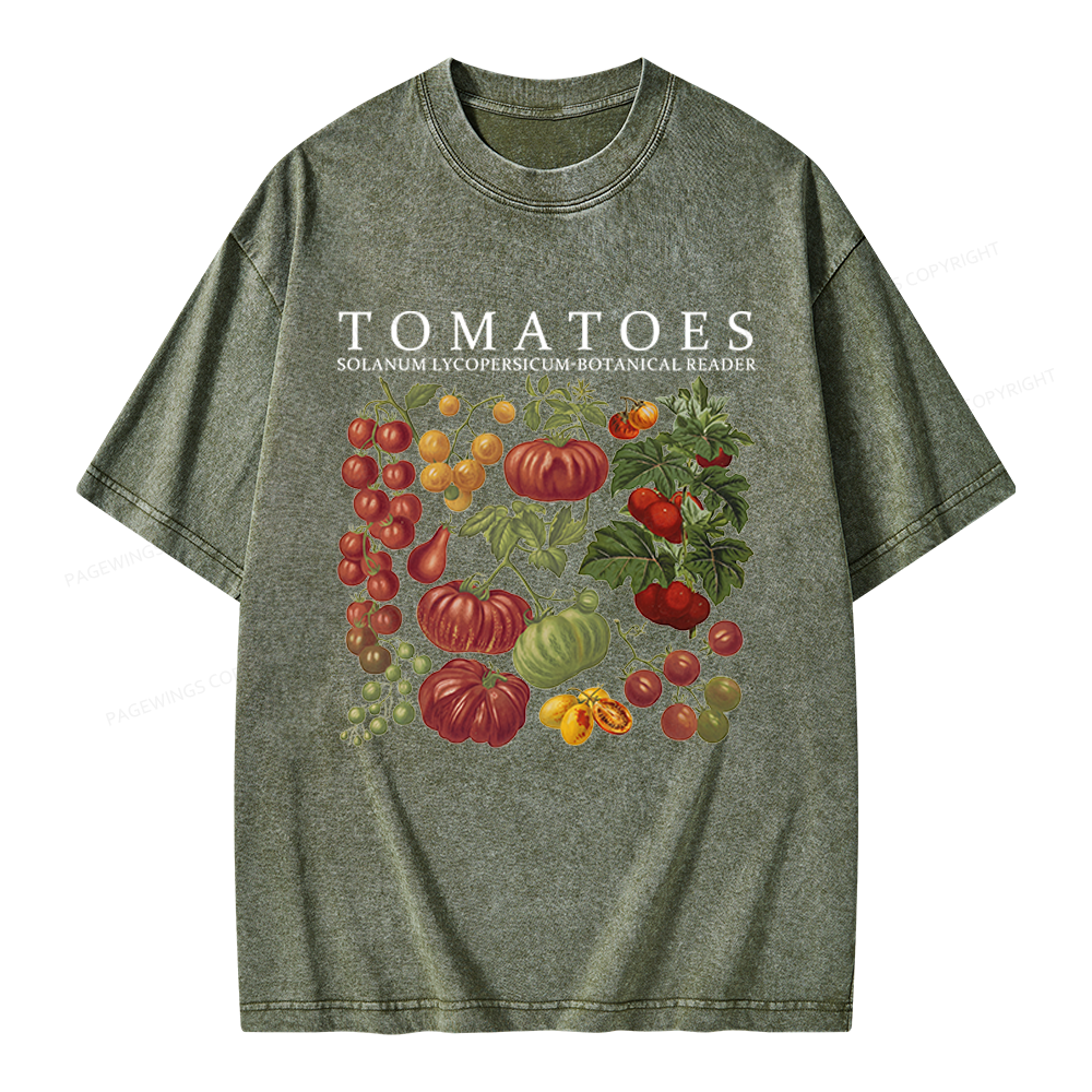 Pagewings Botanical Reader Unisex Washed T-shirt