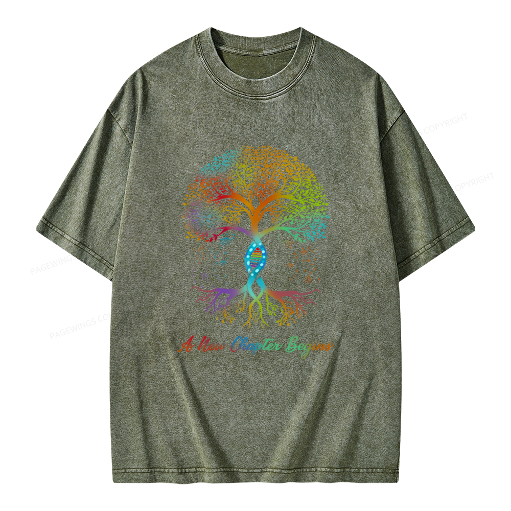 Pagewings A New Chapter Begins Unisex Washed T-shirt