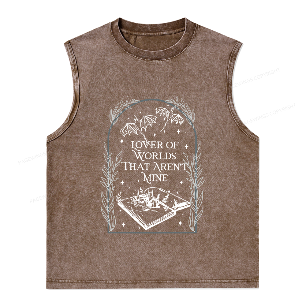 Pagewings Fantasy Reader Unisex Washed Tank Top