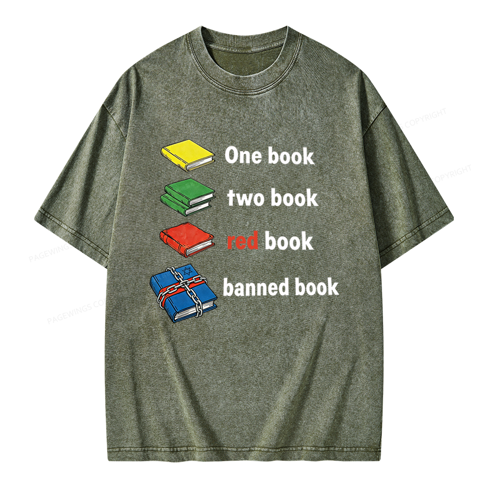 Pagewings Banned Book Unisex Washed T-shirt