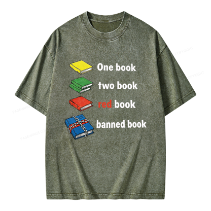 Pagewings Banned Book Unisex Washed T-shirt