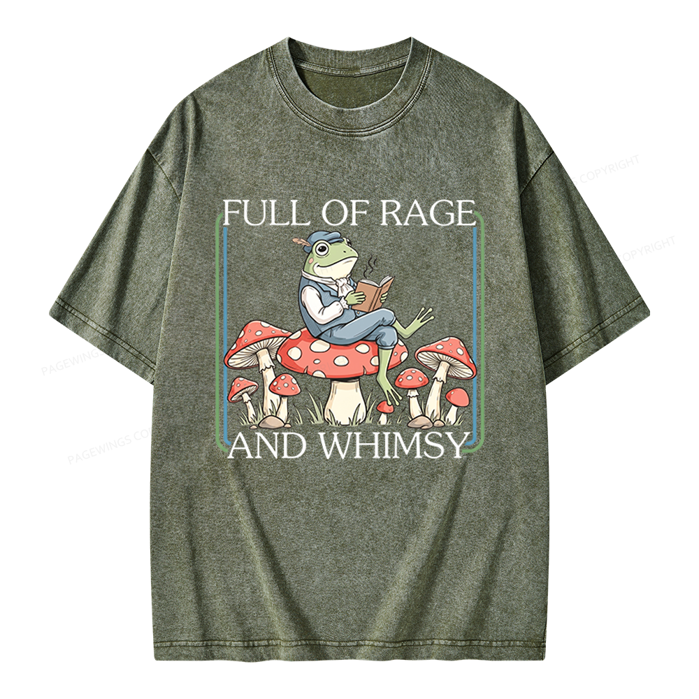 Pagewings Full Of Rage and Whimsy Unisex Washed T-shirt