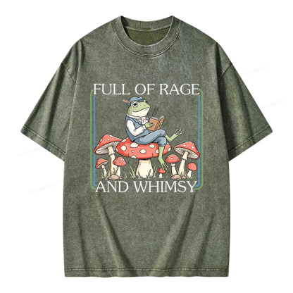 Pagewings Full Of Rage and Whimsy Unisex Washed T-shirt