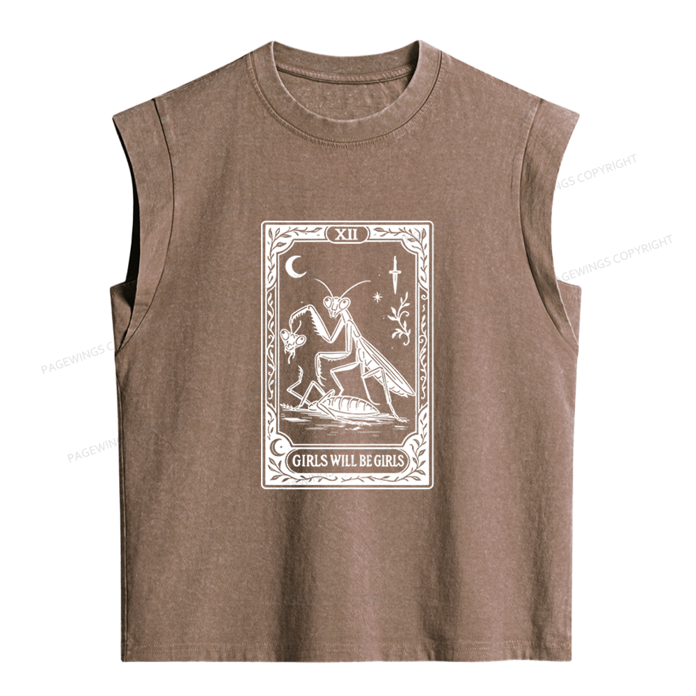 Pagewings Girls Will Be Girls Women's Washed Tank Top