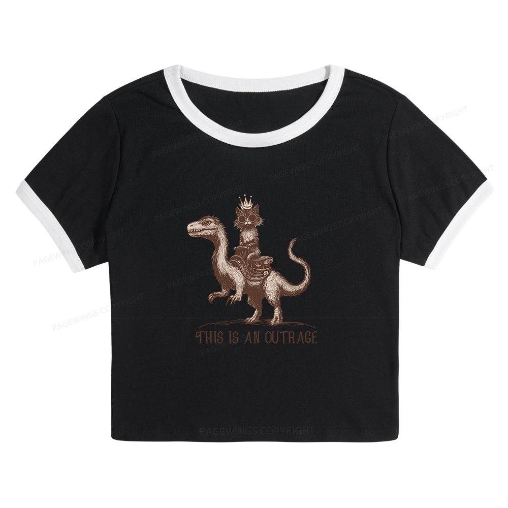 Pagewings Sci-Fi Book Lovers Baby Tee Crop Ringer T-Shirt