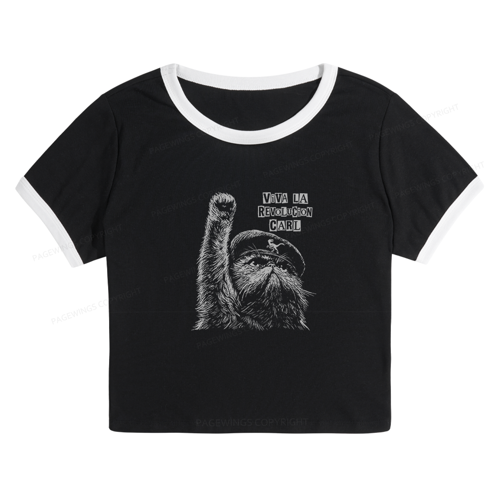 Pagewings Sci-Fi Book Lover Baby Tee Crop Ringer T-Shirt