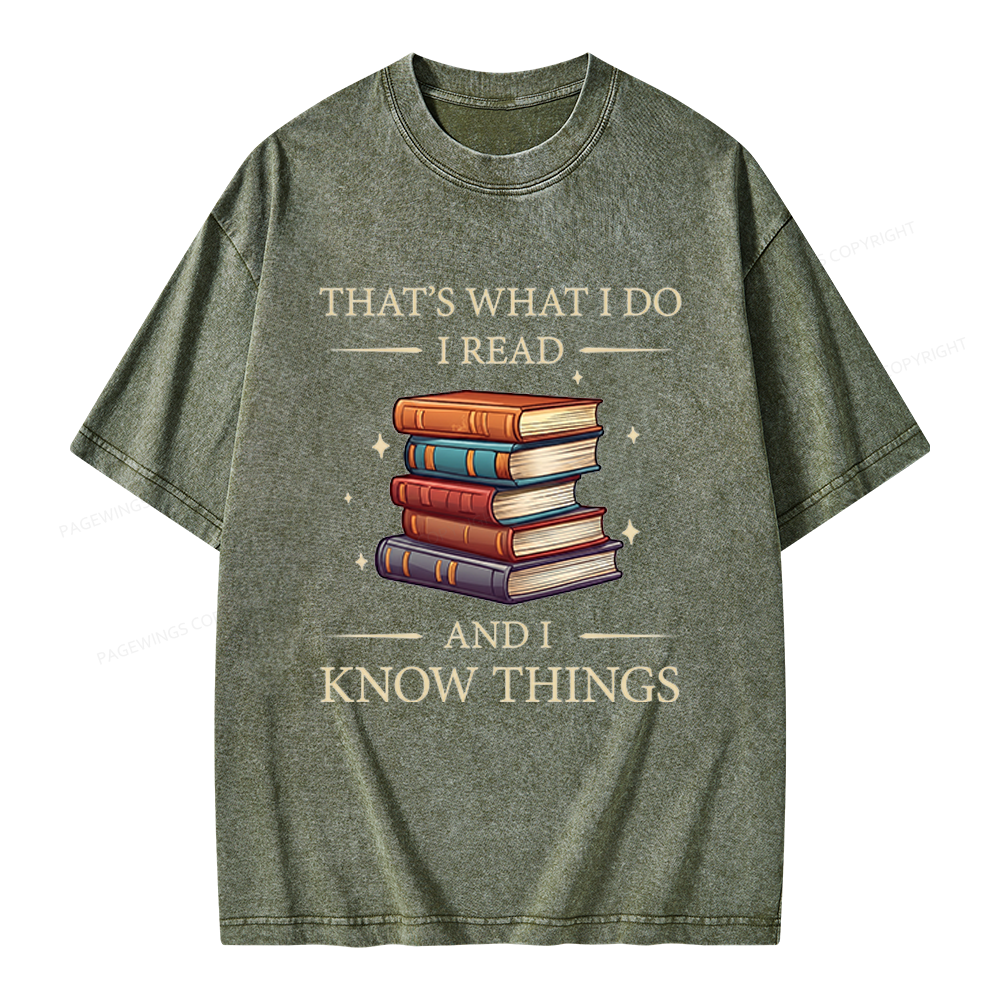 Pagewings Book Nerd Unisex Washed T-shirt