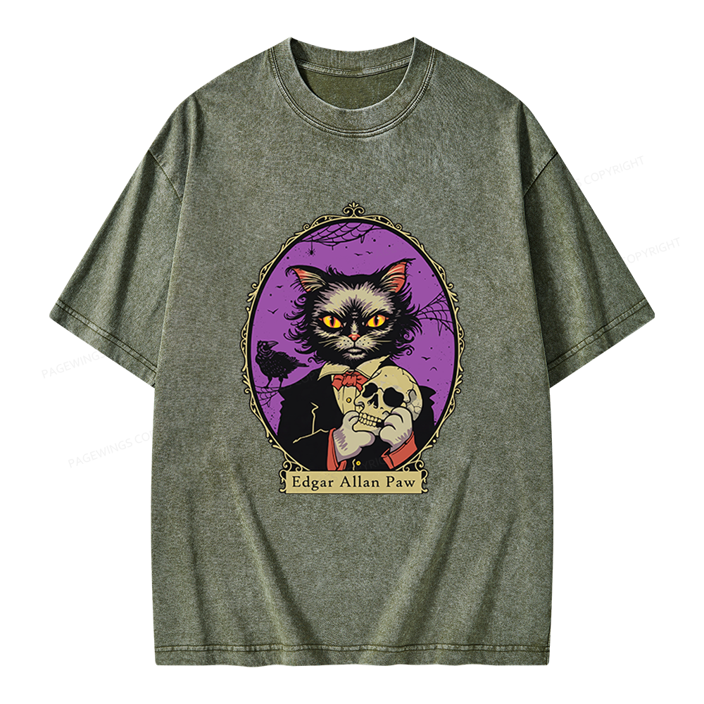 Pagewings Gothic Novel Lover Unisex Washed T-shirt