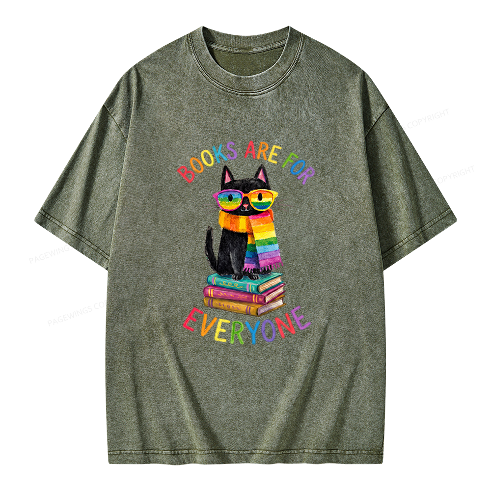 Pagewings Books Are For Everyone Unisex Washed T-shirt
