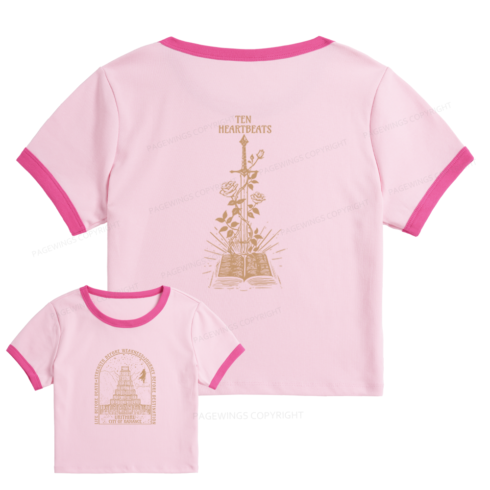 Pagewings Life Before Death Strength Before Weakness Baby Tee Cropped Ringer T-Shirt 
