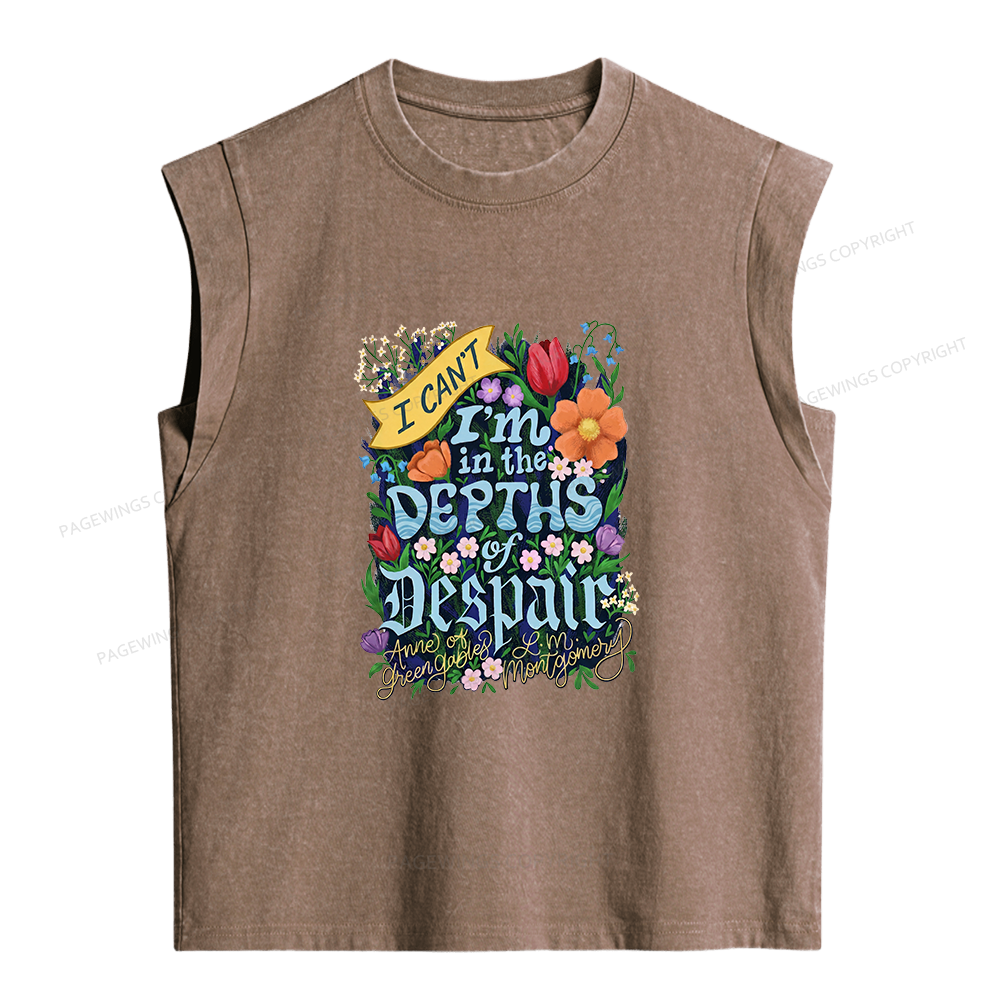 Pagewings Depths Of Despair Women's Washed Tank Top