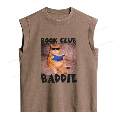 Pagewings Book Club Baddie Women's Washed Tank Top