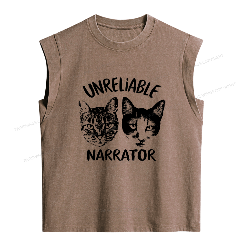 Pagewings Unreliable Narrator Bloom Women's Washed Tank Top