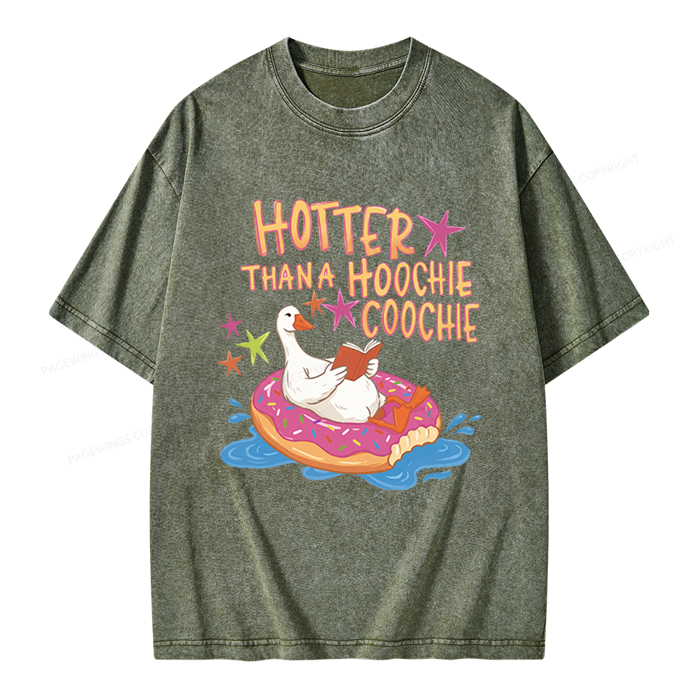 Pagewings Hotter Than a Hoochie Coochie Unisex Washed T-shirt