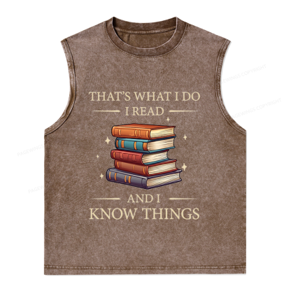 Pagewings Book Nerd Unisex Washed Tank Top